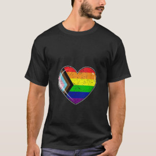 Womens Heart Love LGBT Pride Month Support LGBTQ M T-Shirt