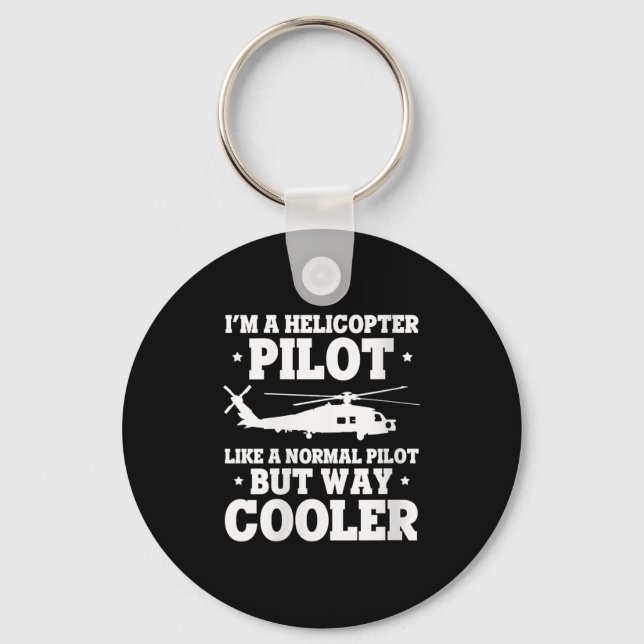 Womens Helicopter Lot Cooler Than Average Flyer Hu Key Ring (Front)