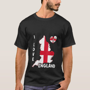 Womens Hello London I Love England Map Flag Proud  T-Shirt