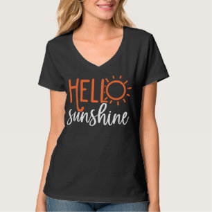 Women's Hello Sunshine Positive Vibes Tee