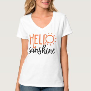 Women's Hello Sunshine Positive Vibes Tee