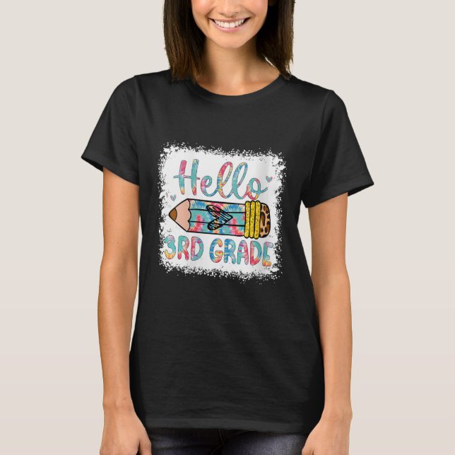 Womens Hello Third Grade Back To School 3rd Grade  T-Shirt (Front)