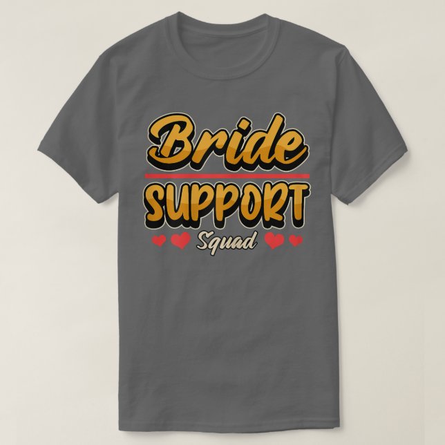Womens Hen Night Hen Party Bride support Squad  T-Shirt (Design Front)