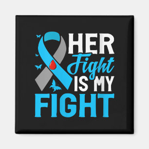 Womens Her Fight Is My Fight V-neck Magnet
