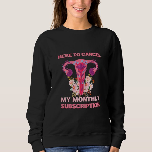 Womens Here To Cancel My Monthly Subscription Hyst Sweatshirt (Front)