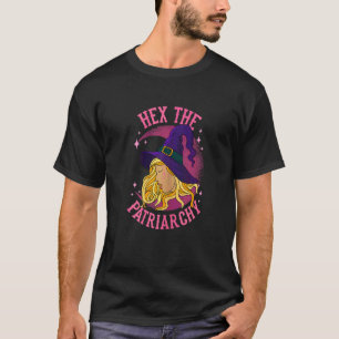 Womens Hex The Patriarchy Halloween Feminist Witch T-Shirt