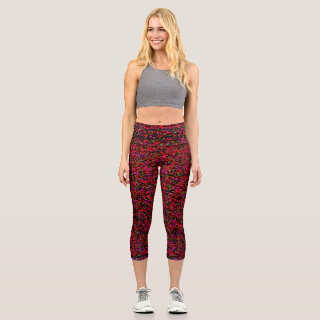 Women's High Waisted Capris Leggings | Soft Stretc (Front)