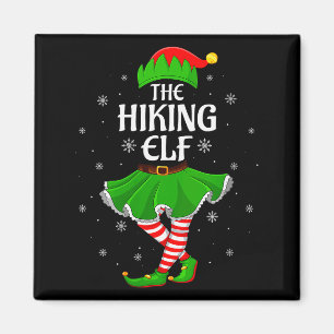 Womens Hiking Elf Christmas Family Girls Women Elf Magnet