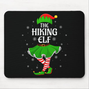 Womens Hiking Elf Christmas Family Girls Women Elf Mouse Pad