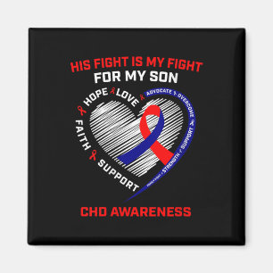 Womens His Fight Son Chd Awareness Heart Disease G Magnet