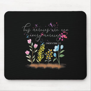 Womens His Mercies Are New Every Morning Religious Mouse Pad