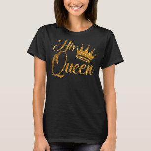 Womens His Queen Crown Romantic Husband And Wife A T-Shirt