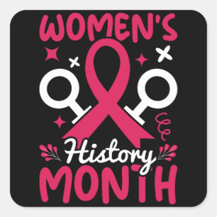 Women's History Month Feminist Square Sticker