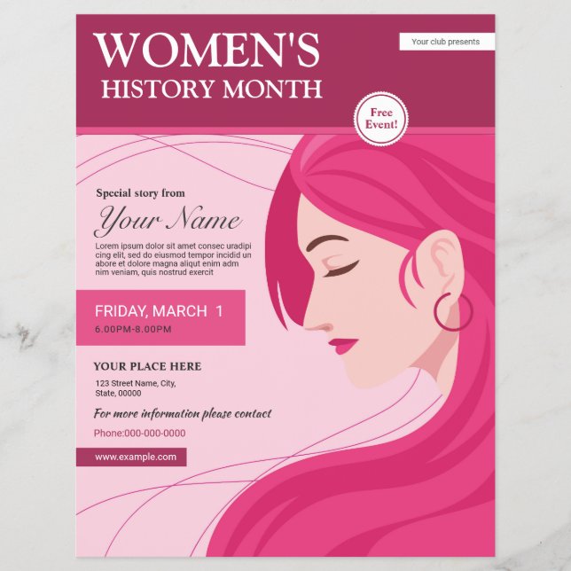 Womens History Month Flyer (Front)