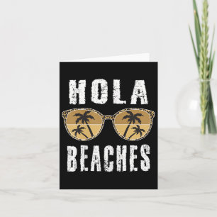 Womens Hola Funny Pineapple Beach Summer Vacation  Card