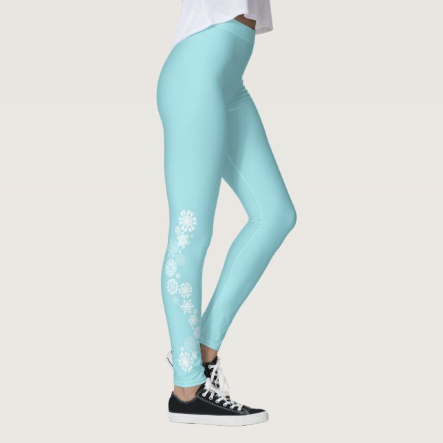 Women's Holiday Snowflake Leggings (Right)
