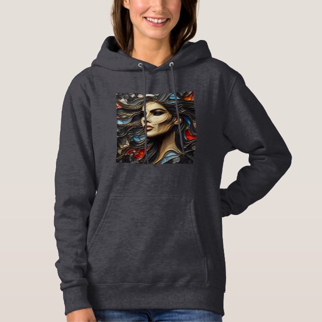 Women's Hooded Sweatshirt Artwork 14 (Front)
