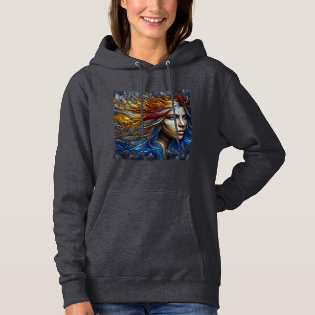 Women's Hooded Sweatshirt Artwork 18 (Front)