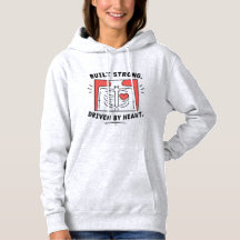 Women's Hoodie | Minimalist Heart & Skeleton Graph