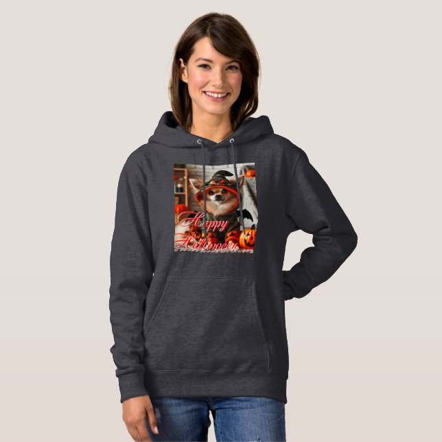 Women's Hoodies Halloween dog (Front Full)