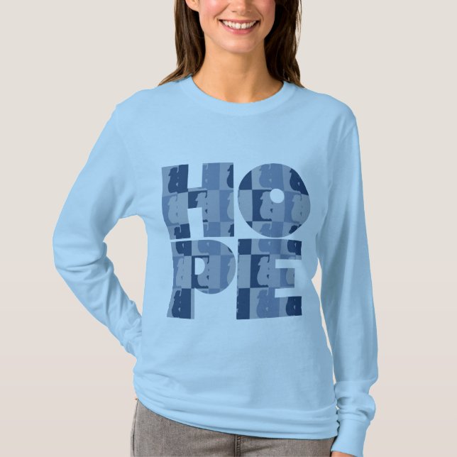 Women's HOPE Lng. Sleeve Lt. Blue Tee (Front)