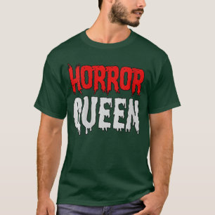 Womens Horror Movie Fan Horror Queen VNeck friends T-Shirt