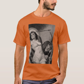 Womens Horror Scene Vintage Pinup Girl Halloween C T-Shirt