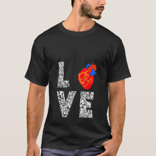 Womens Human Heart Love Cardiology Cardiac Care Wo T-Shirt