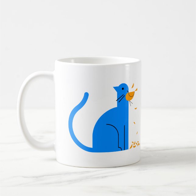Women's Hungry Cat & Feathers Coffee Mug (Left)