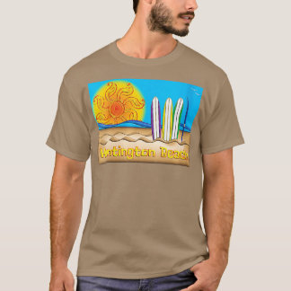 Womens Huntington Beach  Sun and Surf Beach Theme  T-Shirt