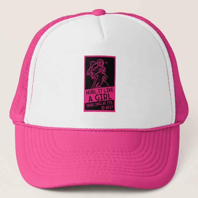 Women's Hurling Sport Trucker Hat (Front)