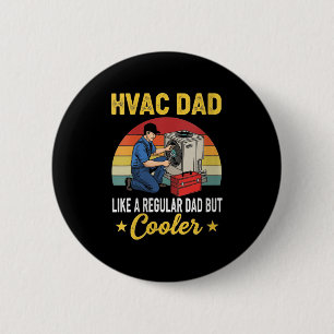 Womens Hvac Dad But Cooler Mens Funny Hvac Technic 6 Cm Round Badge