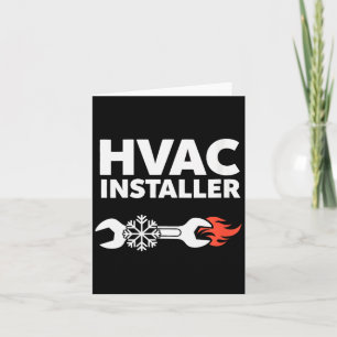 Womens Hvac Installer Funny Hvac Tech Technician F Card