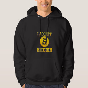 Womens I Accept Bitcoin Crypto Currency Btc Coin M Hoodie