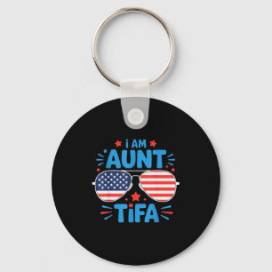 Womens I Am Aunt Tifa Tee Key Ring