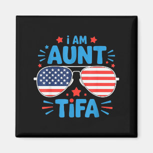 Womens I Am Aunt Tifa Tee Magnet