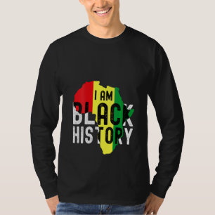 Womens I Am Black History Month Men Women Kids Afr T-Shirt