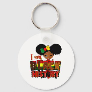 Womens I Am Black History Month Woman Black Girl Key Ring