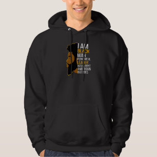 Womens I Am Black Man Powerful Leader Black King A Hoodie