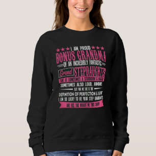 Womens I Am Proud Bonus Grandma Of An Incredibly B Sweatshirt