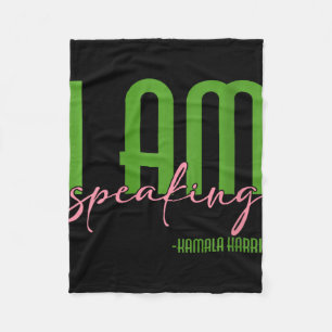 Womens I Am Speaking Kamala Harris  Fleece Blanket