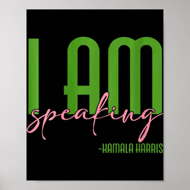 Womens I Am Speaking Kamala Harris  Poster (Front)