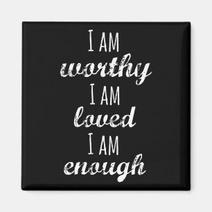 Women's I Am Worthy Motivational Christian  Magnet