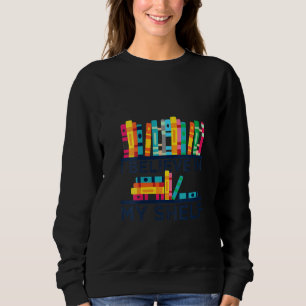 Womens i believe in my shelf book lovers gift idea sweatshirt