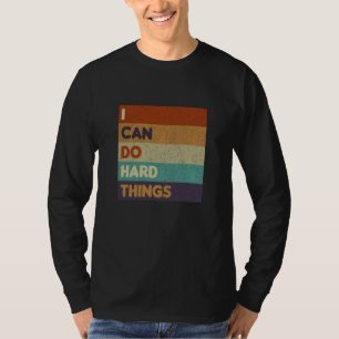 Womens I Can Do Hard Things Vest Workout Summer Ca T-Shirt