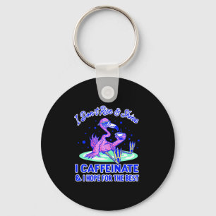 Womens I Don't Rise And Shine I Caffeinate And Hop Key Ring