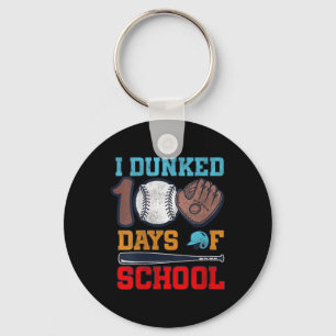 Womens I Dunked 100 Days Of School Funny Sports Ap Key Ring