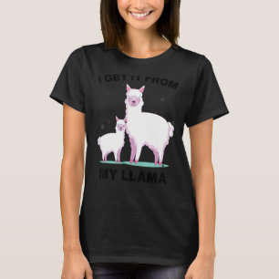 Womens I Get It From My Llama Alpaca Mum Mothers T-Shirt