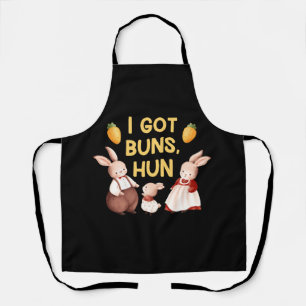 Womens I Got Buns Hun,Bunny Mom,Bunny Dad,Bunny Lo Apron