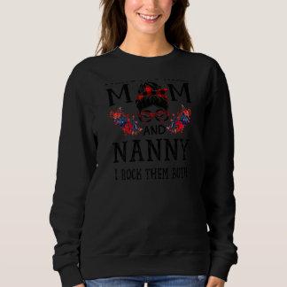 Womens I Have Two Titles Mum And Nanny Red Buffalo Sweatshirt